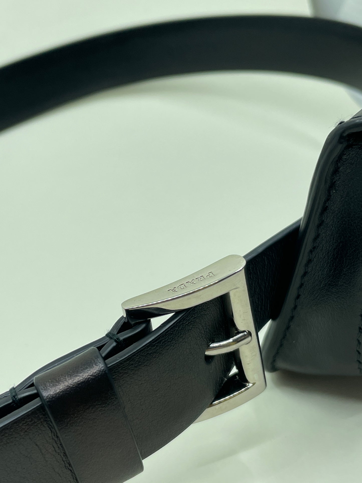 Prada belt with pouch