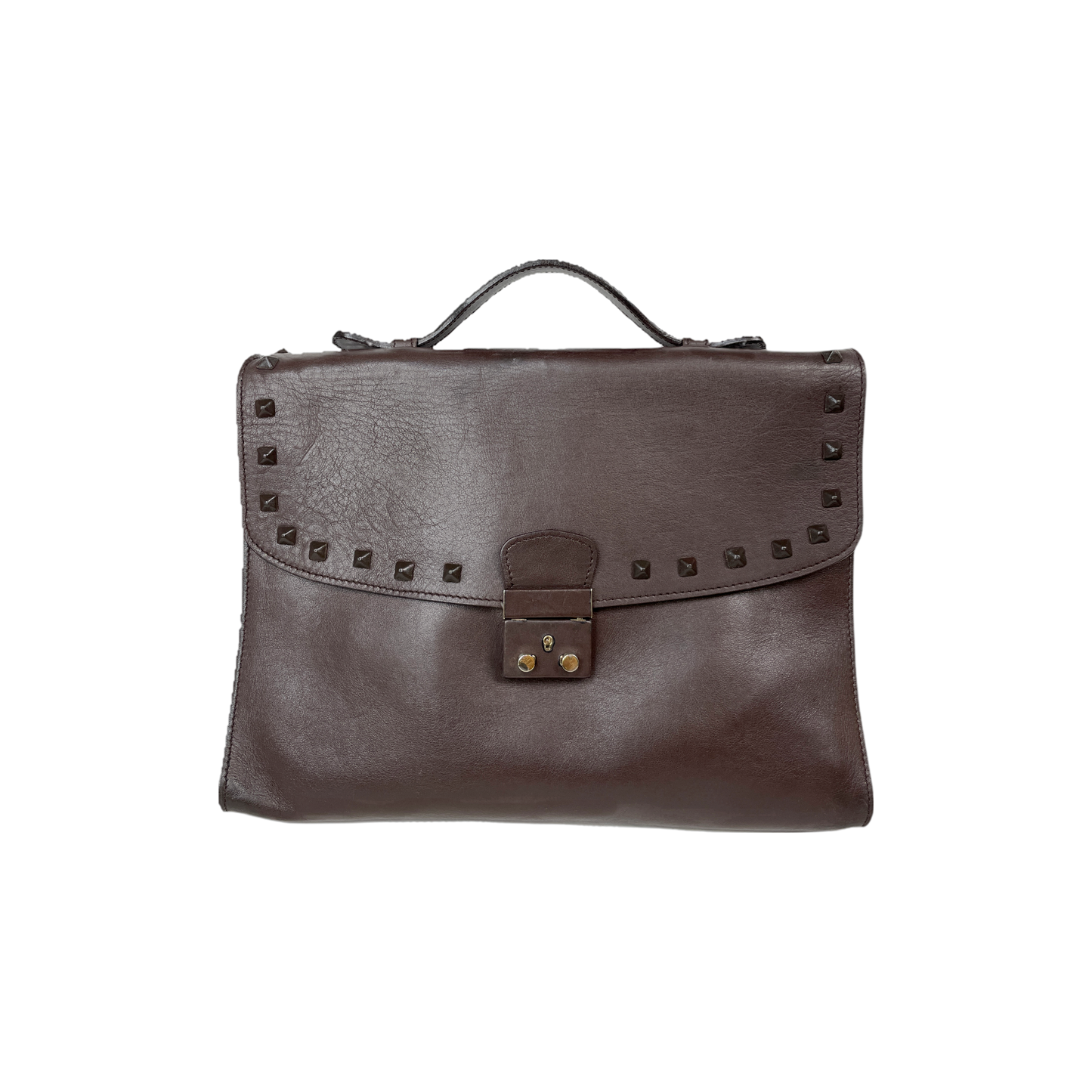 Vintage Valentino Brown Leather Briefcase/Laptop