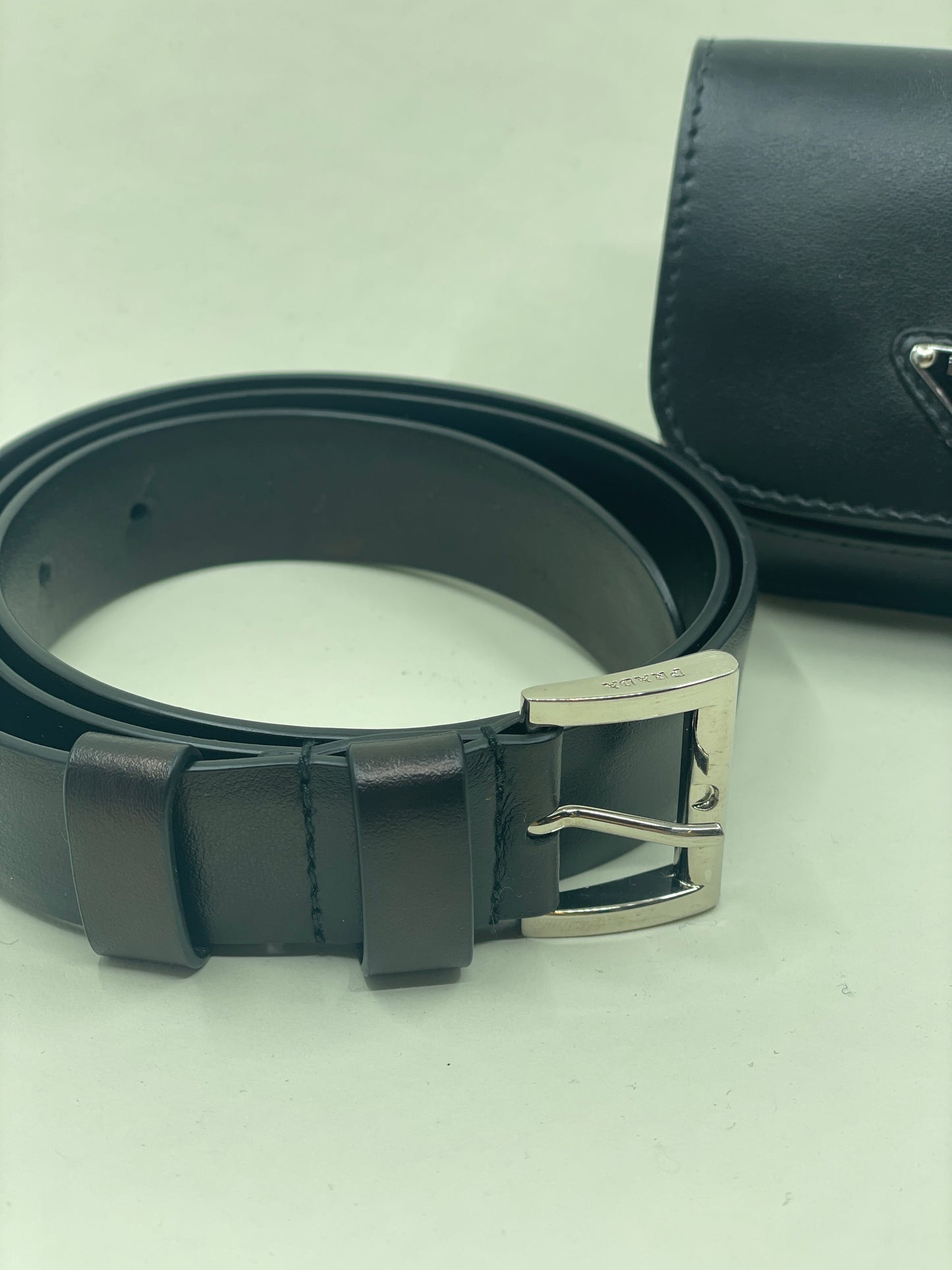 Prada belt with pouch