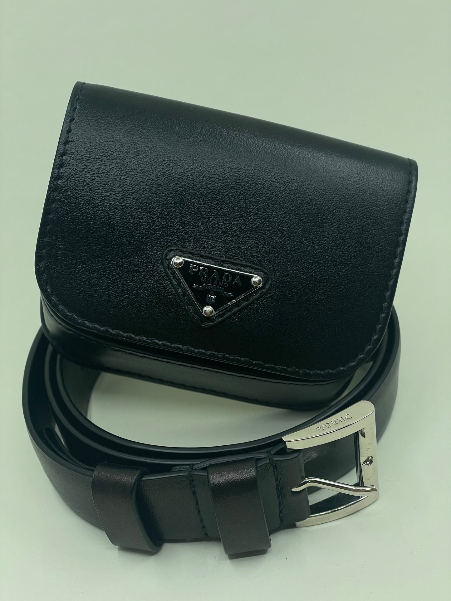 Prada belt with pouch