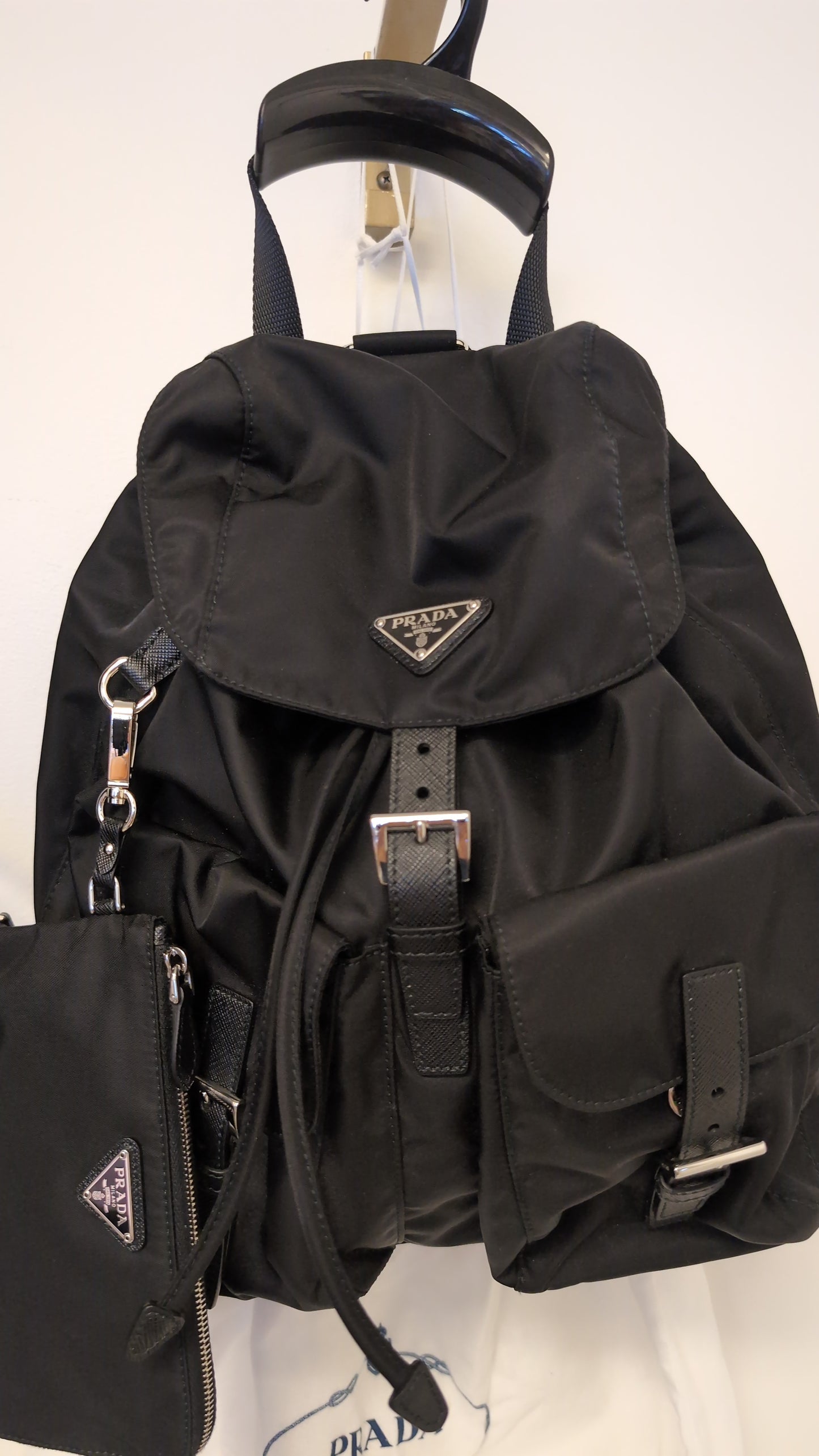 106328644 - re-nylon backpack w pouch new - prada - HANDBAGS